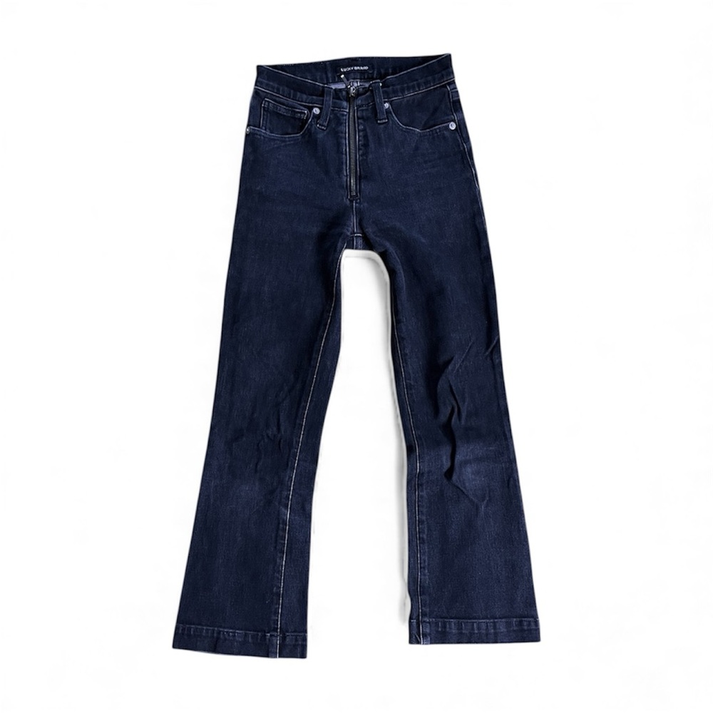 Lucky Brand Black Crop Mini Boot Jeans